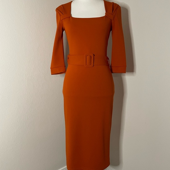 Vintage Chic Midi Dress Size 8 - Picture 2 of 11